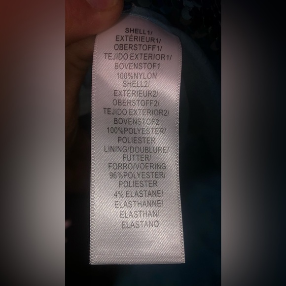 NWT!!! Aidan Mattox Teal/Purple FlipSequin Cocktail Spagh Strap Dress Sz 2 - Picture 11 of 14